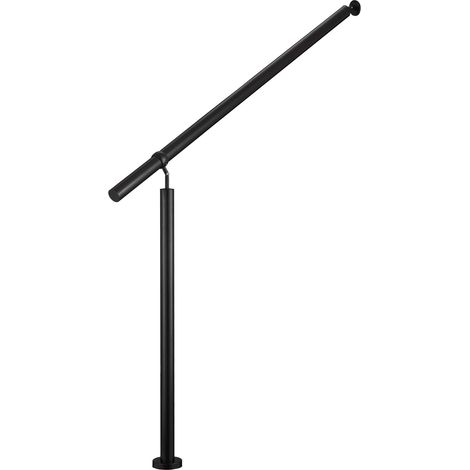 AICA Barandillas de acero inoxidable para escaleras, entrada, Ángulo de montaje ajustable,  uso interior y exterior, Negro, 120x95 cm (1/5)