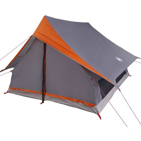 vidaXL Tienda Familiar con techo Gris y naranja 315 x 286 x 200 cm (1/2)