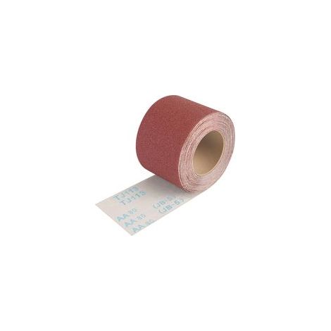 Rouleau de Papier Abrasif Grain 80, 100 mm x 5 m Papier de Verre en Toile émeri à Base de Tissu,Ponçage Humide Rouleau Abrasif pour Métal Bois,pour Ponceuses Vibrantes et Manuelles