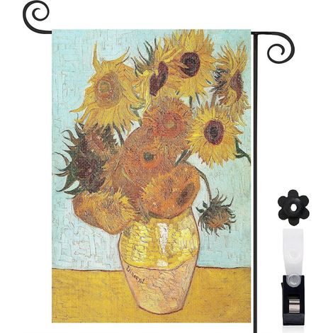 Drapeau de jardin extérieur décoration saisonnière toile résistante double face 30 x 45 cm pour entrée maison (1/5)