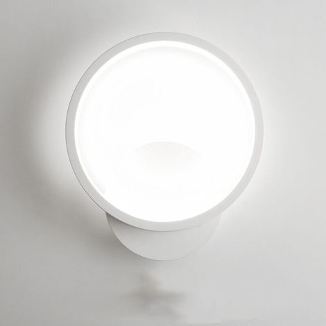 Applique Murale Led Interieur Blanc Ronde Blanc Chaud Acrylique Luminaire Murale Interieur,6000K Applique Murale Interieur Escalier, Applique Murale Moderne pour Couloir Chambre Salon [Classe énergéti (1/5)
