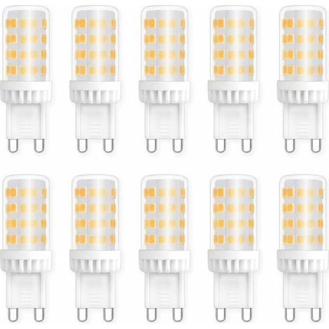 G9 LED-Lampen 5 W, entspricht 40 W 50 W Halogenlicht, 450 lm, Neutralweiß 4000 K, AC 220 V, Standard-G9-Sockel, energiesparend, für Deckenbeleuchtung, Küche, Schlafzimmer, Wohnzimmer, 10er-Pack (1/5)