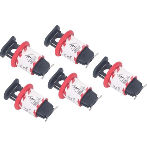 Verrouillage disjoncteur 5 pièces, cadenas de sécurité électrique industrielle, dispositif de blocage interrupteur miniature, équipement électrique, pinces de verrouillage (1/5)