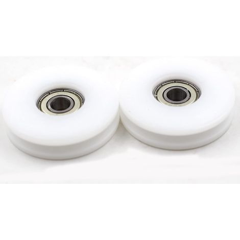 2 Pcs 50mm U Groove Nylon Ball Bearing Pulley for 6.8mm Rope Lifting Pulley Wheels 608zz Bearing Pulley Wheels (1/5)