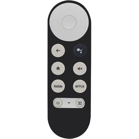 1 Housse de protection en silicone pour télécommande Chromecast avec Google TV, antidérapante, noire (1/5)