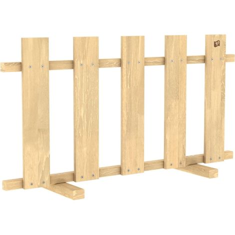 Tp Toys – Barrière en bois traité autoclave classe III pour maisonnette – Dimensions 100 x 25 x 53,5 cm – Sécurise l'espace de jeu (1/2)
