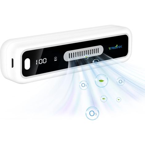 Mini USB Désodorisant Frigo, Affichage LED, Ozone Generateur Purificateur D'air, Anti Odeur Frigo, Absorbeur d'odeur, Destructeur d'odeur pour réfrigérateur, Armoire, Placard à Chaussures, Voiture (1/5)