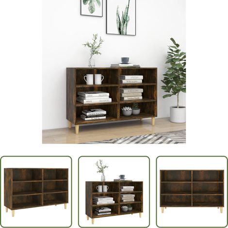 Bücherschrank Holz - Sideboard Räuchereiche 103,5x35x70 cm Holzwerkstoff (1/5)