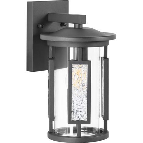 Lampada da parete per esterni in metallo stile tradizionale per porta ingresso portico nera Vedea (1/5)