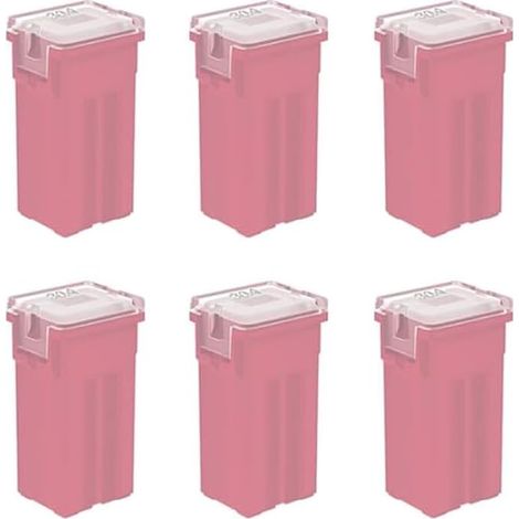 6pcs 12V-24V Assorted Box Shape Fuse for Trucks, Cars and SUVs, Boats (30A) (1/5)