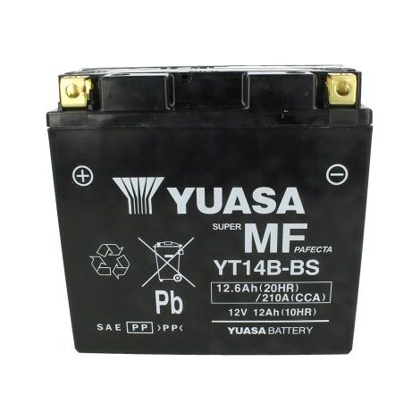 LEDLUX HE01131 Batteria Moto YUASA YT14B-BS Precaricata Sigillata 12V 12Ah 210A (1/3)