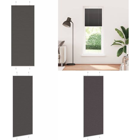 vidaXL Plissee Schwarz 80x200 cm Stoffbreite 79,4 cm Polyester (1/5)