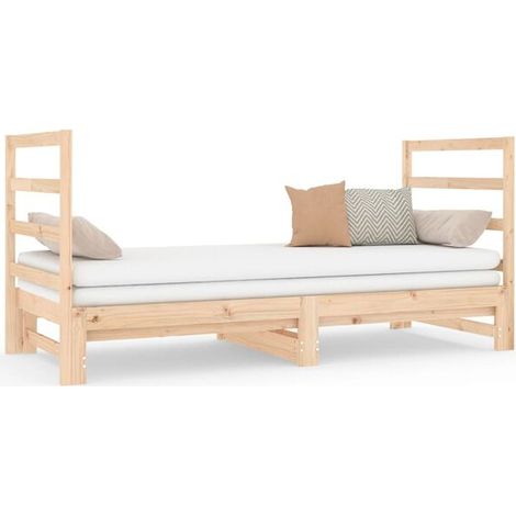 Lit coulissant (matelas non compris) 2 x (90 x 190) cm (1/5)