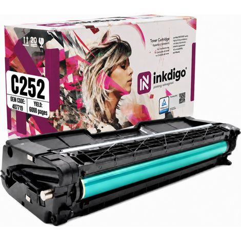 Toner Inkdigo 407719 compatibile con Ricoh SPC252dn SPC252sf SPC262DNw, certificato TÜV. (1/5)