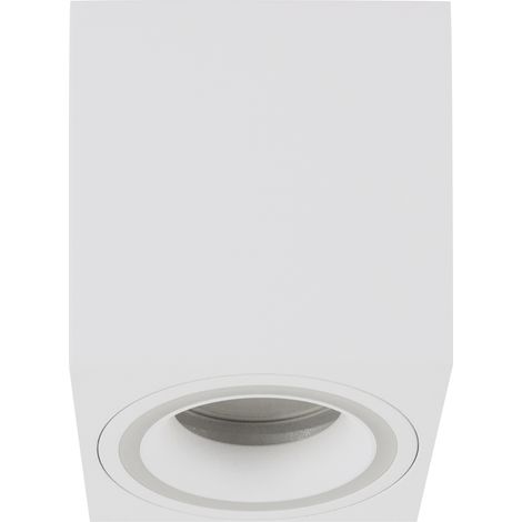 Luminaria de techo INDI D GU10 de tubo cuadrado para montaje en superficie, color blanco (1/2)