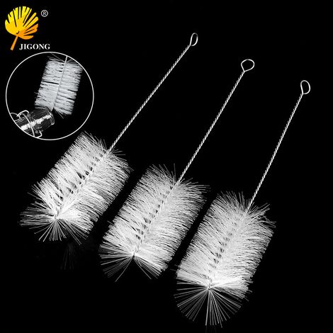 Brosse de nettoyage en acier inoxydable pour biberons/bidons d'huile/bouteilles à petit goulot, goupillons, brosses de nettoyage à long manche