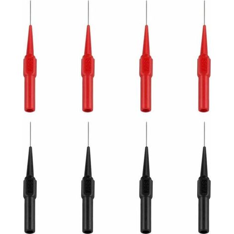 Piece Stainless Steel Multimeter Test Leads Set, Multifunctional Test Leads for Multimeters, Labs, Electricians (Red and Black) (1/5)