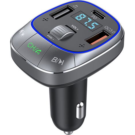 T76 Neuer Auto-MP3-Bluetooth-Player mit PD 30W Flash Charge QC3.0 Schnellladefunktion, Freisprechfunktion, FM-Radio und MP3-Wiedergabe – T76