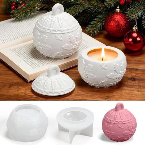 Silikonformen Weihnachtskerzen, Gips Epoxidharz, Schneeflocke Schmuckkasten DIY Fest Deko Geschenk (1/5)