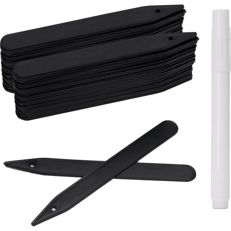 100 Pièces 15CM Etiquette Pour Plante, Suspendable Etiquettes Jardin Exterieur,Etiquettes Semis Réutilisable,Etiquette Plantation Potager-Noir (1/5)