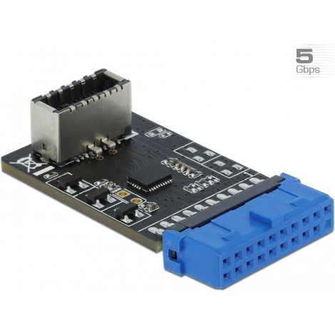 USB 3.2 Gen 1 Adaptador de Cabezal de Pines hembra a interno Clave A hembra