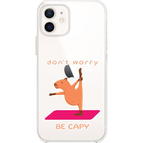 Custodia per iPhone 12 Mini, Trasparente, Silicone Flexi, Capybara (1/5)