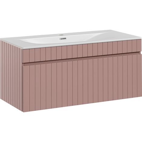 Waschtisch 100cm Zelie mit 1 Schublade, Rose (1/5)