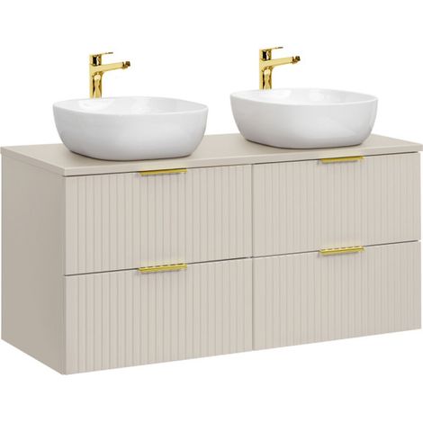 Meubles double vasque à poser 120 cm - Georgia Cashmere - Livraison gratuite