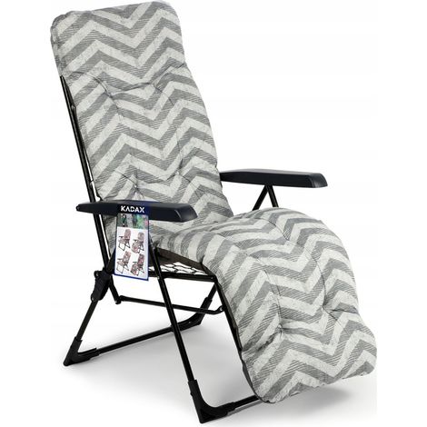 KADAX Tumbona Sillón de jardín Plegable Tumbona de Playa Cómodo cojín para reposapiés (1/4)