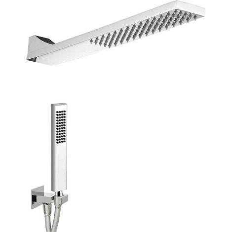 Composizione Doccia Oled Squadrata con Braccio Doccia + Soffione a Parete (1/3)