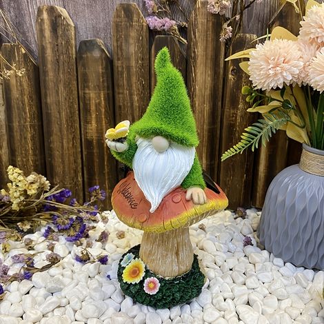 Ornement décoratif extérieur en forme de champignon, alimenté à l'énergie solaire, lampe de jardin LED, statue de jardin. (1/5)