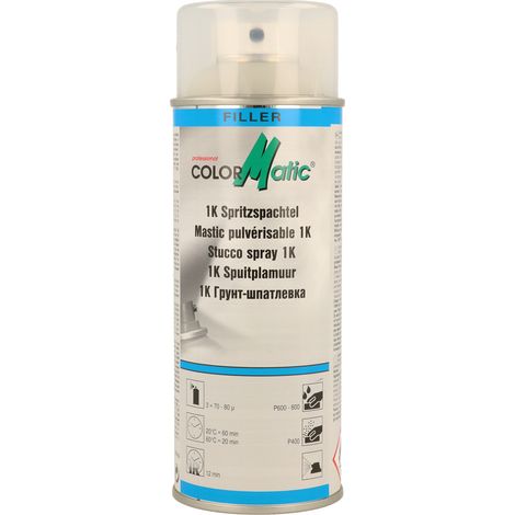 COLORMATIC - Mastic pulvérisable 1K gris - 400ml - 856570 - Ce produit de marque COLORMATIC est neuf.