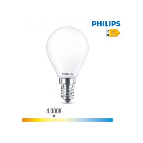 Ampoule LED sphéroïdale PHILIPS - EyeComfort - 6,5W - 806 lumens - 4000K - E14 - 93020