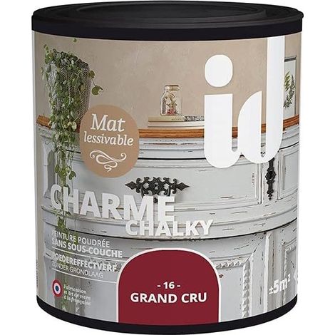 ID VERNICE OPACA E LAVABILE SENZA PRIMERCHARME COLORE BORDEAUX - 0.5 LT
