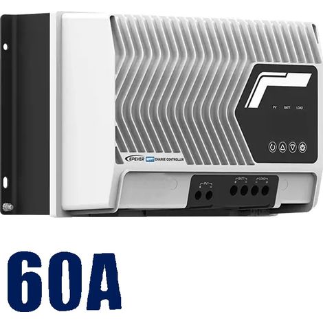 Controlador de carga solar, tecnología MPPT, conectividad Bluetooth, 60 A (1/2)