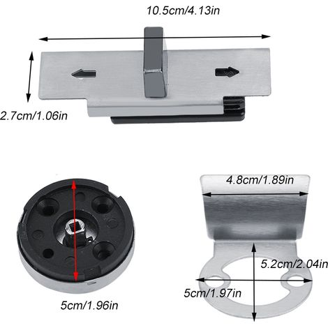 Frei/Belegt-Anzeigeschloss – Zinklegierung & Edelstahl – Für WC/Badezimmer/Toilette – Passend für 12–18 mm Türen – Inkl. Schrauben (1/5)