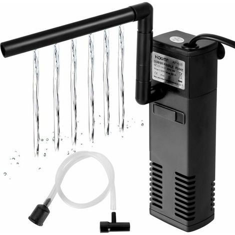 KZQ Aquarium Filter with 4W 600L/H Water Flow Rate, Internal Filter for 60L Aquariums, Aquarium Pump Filter with Filter Sponges for Fish (1/4)