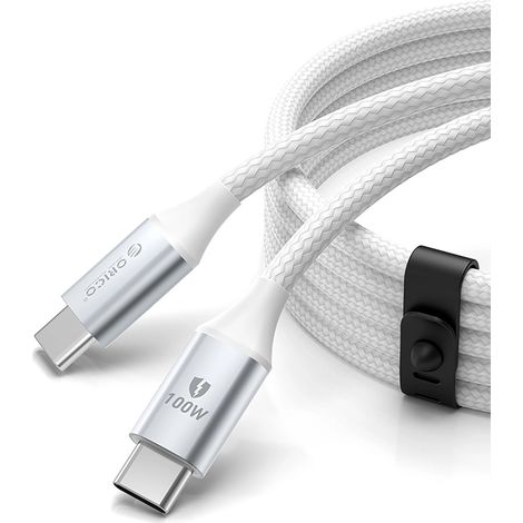 Cavo USB-C Orico CDX 100W 5A Power Delivery - 1 m - Bianco (1/5)