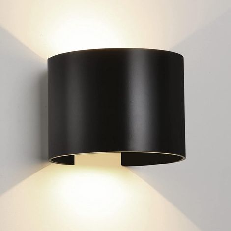Luminaire mural LED 10W étanche IP65, applique extérieure en aluminium noir moderne, projecteur orientable haut/bas, blanc neutre 4500K, éclairage de jardin et façade. (1/5)