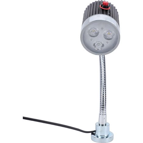 GARRYFIZH Lumière de Travail LED avec Col Flexible 50cm et Base Aimant - Lampe Machine 5W pour Tour, Établi, Atelier - Éclairage Industriel - Prise EU (1/5)