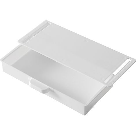 Boîte de rangement sous le bureau, organisateur de tiroir, grande capacité, boîte de rangement collante, organisateur d'armoire de bureau pour bureau, maison, école, blanc (1/4)