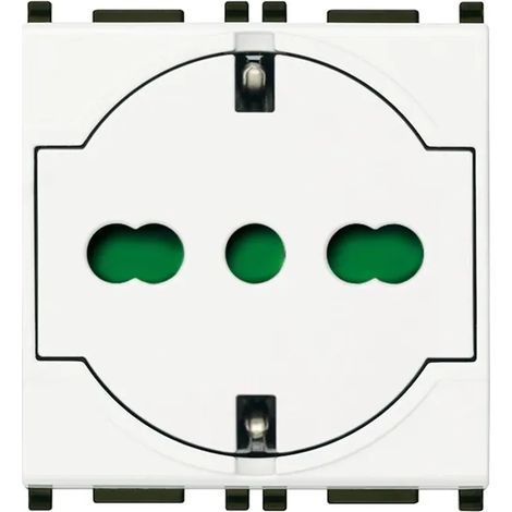 Presa Schuko universale Vimar Plana up 14211 bianco