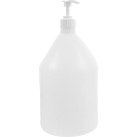 Weißer 4-Liter-Kunststoffkanister mit Handpumpe und Griff, tragbarer Eimer zur Wasserspeicherung und -verteilung im privaten oder industriellen Bereich (1/5)