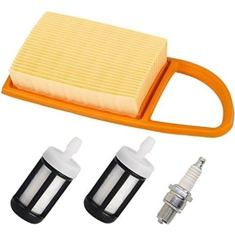 Filtre à air avec filtre à carburant pour bougie d'allumage pour souffleur dorsal Stihl BR500 BR550 BR600 Remplace 4282 141 0300 4282 141 0300B (Lot de 1) (1/5)