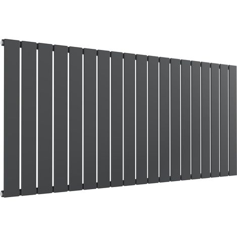 Reina Flat Single Designer Horizontal Radiator 600mm H x 1402mm Anthracite (1/5)