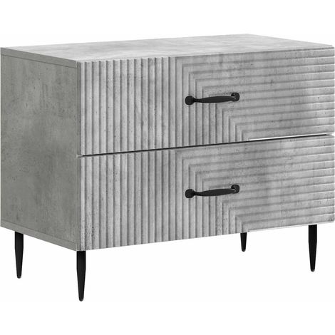 Bedside Cabinet with Drawer Concrete Grey 62 x 34.5 x 47.5 cm vidaXL