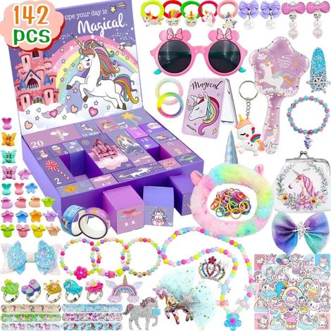 Christmas Advent Calendar Gift Box for Girl Jewelry Princess Pretend Makeup Toy 24Days Countdown Calendar New Year Xmas Gifts (1/4)