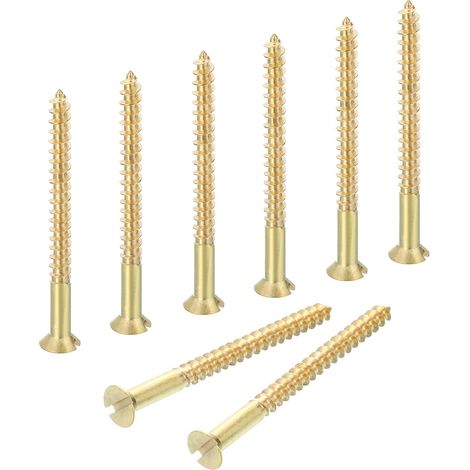 Lot De 8 Vis À Bois M5 x 60mm Laiton Vis Auto-Taraudeuse Rapide (1/5)