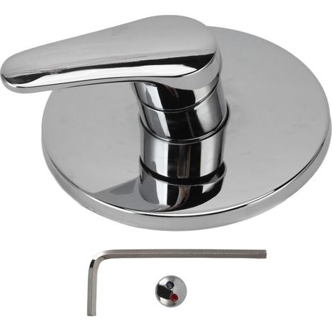 Wandmontierte Warm- und Kaltwasser-Mischbatterie mit dekorativer Abdeckung, hochwertigen Materialien, hoher Durchflussrate, modernem und schlichtem Design, einfach zu installieren.