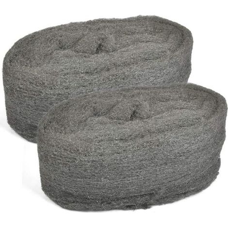 Laine d'acier grade 0000, tampons de polissage ultra-fins pour bois, verre, métal et pierre. Kit d'entretien et finition, outil abrasif doux en fils d'acier, 4 pièces.
